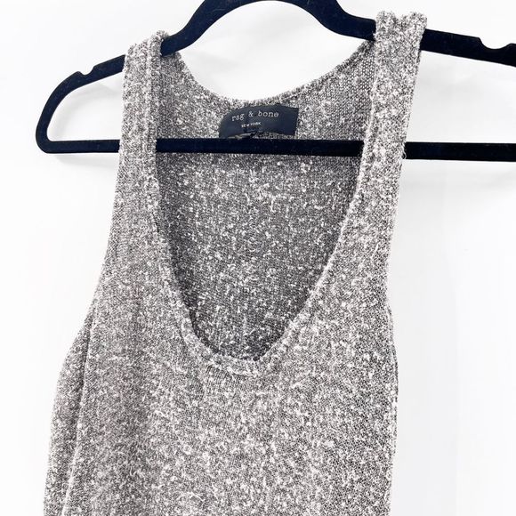 Rag & Bone Women's Grey Knit Tank Top Blouse Size Medium - Picture 4 of 5